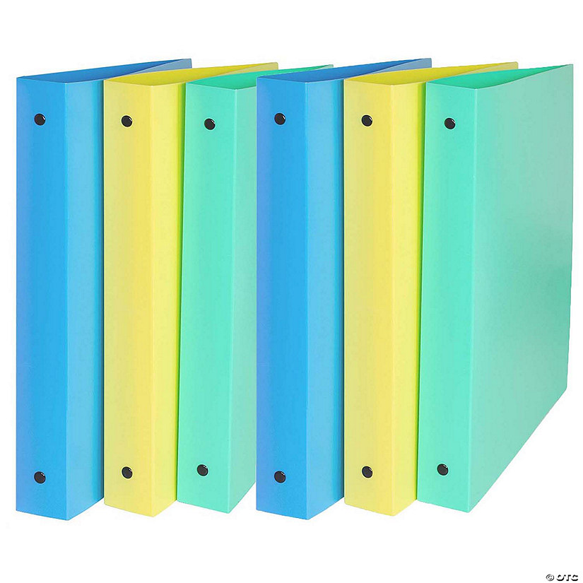 C-Line 3-Ring Binder, 1" capacity, Assorted Colors, Pack of 6 Image