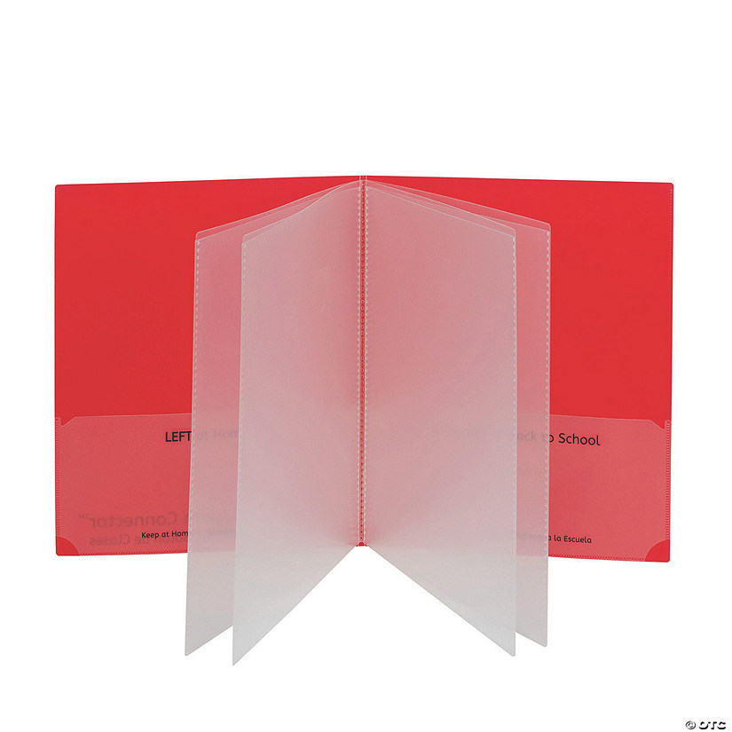 C-Line&#174; Classroom Connector&#8482; Multi-Pocket Folders, Red, Box of 15 Image