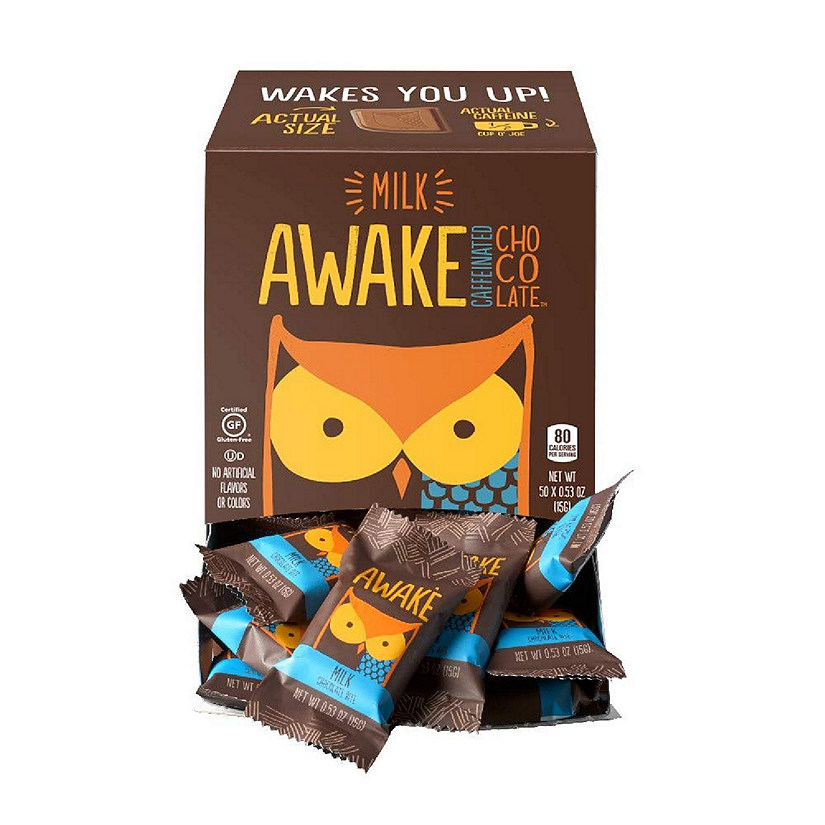 Caffeinated Milk Chocolate Bites, Energy Snack (Case of 50) Image