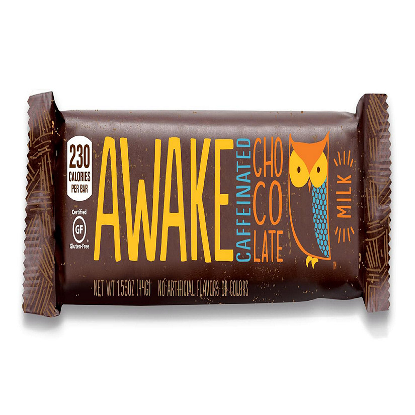 Caffeinated Milk Chocolate Energy Bar, (Case of 12) Image
