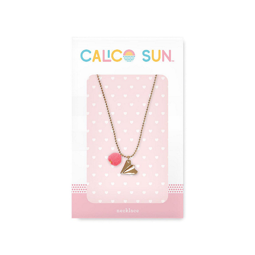 CALICO SUN Emma Necklace - Gold Paper Airplane Image