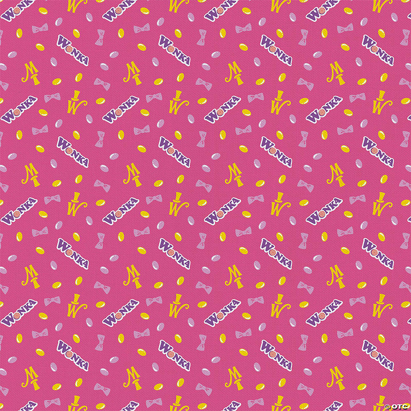 Camelot Cotton Fabrics Willy Wonka Precut 2yd Jelly Beans Pink Image