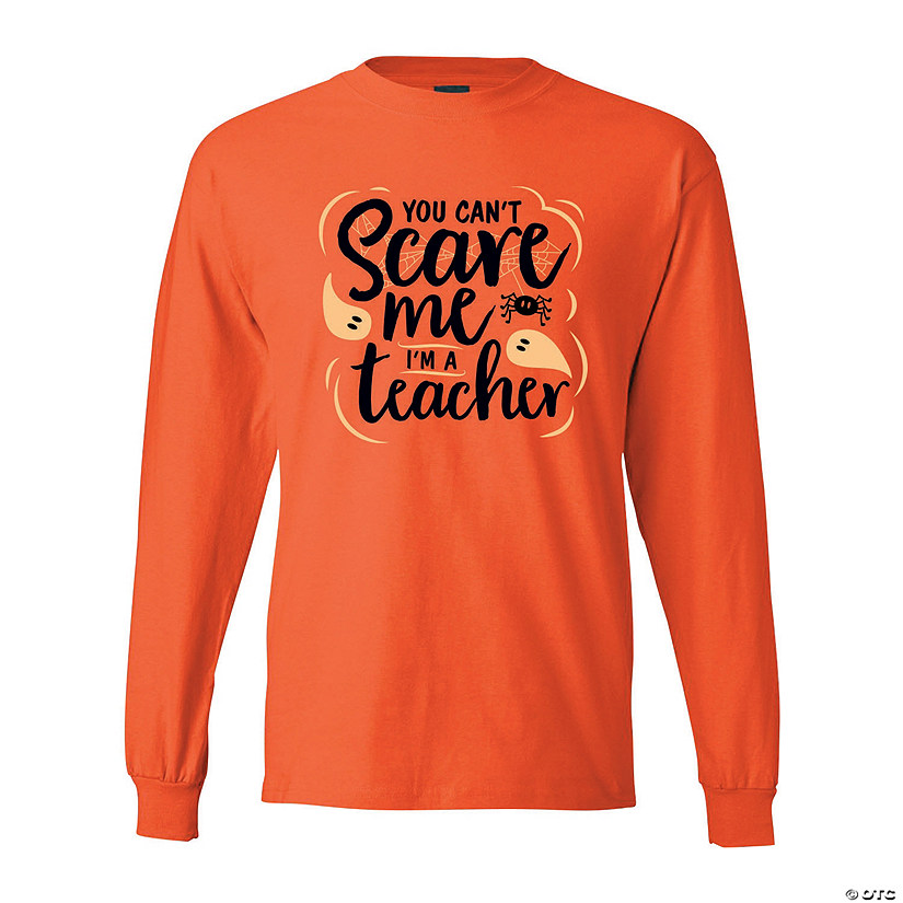 Can&#8217;t Scare Me I&#8217;m a Teacher Adult&#8217;s T-Shirt Image