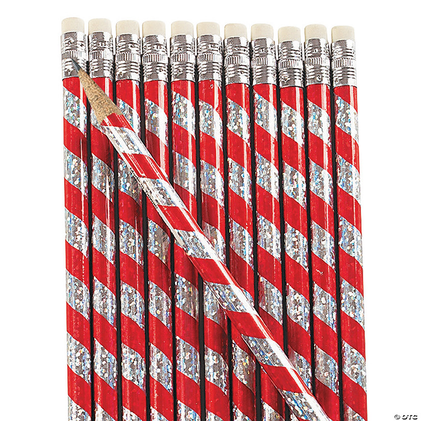Candy Cane Prism Pencils - 24 Pc. Image