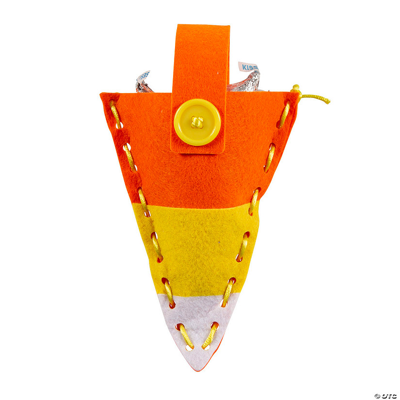 Candy Corn Treat Pouch Craft Kit - Makes 12 Image