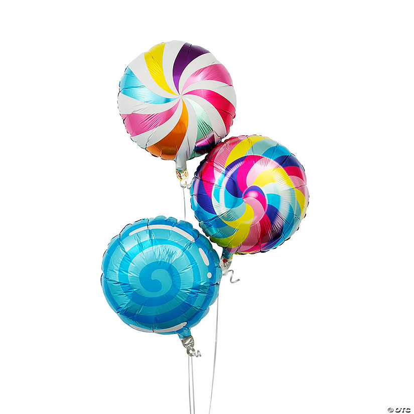 Candy World 20" Mylar Balloons - 3 Pc. Image