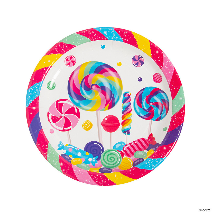 Candy World Paper Dinner Plates - 8 Ct. Image