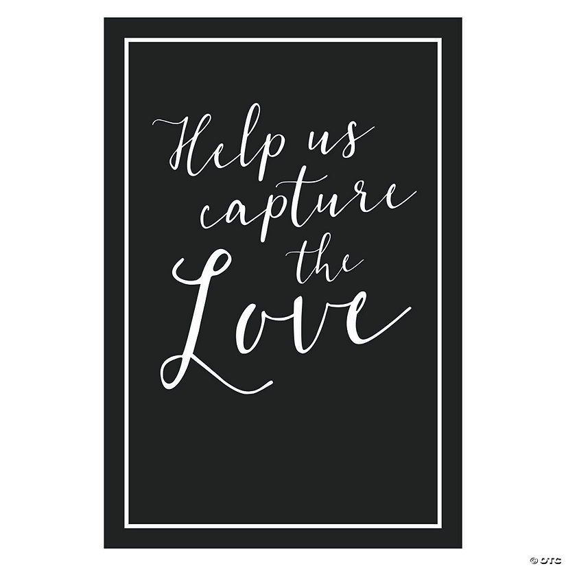 Capture the Love Wedding Hashtag Sign Image