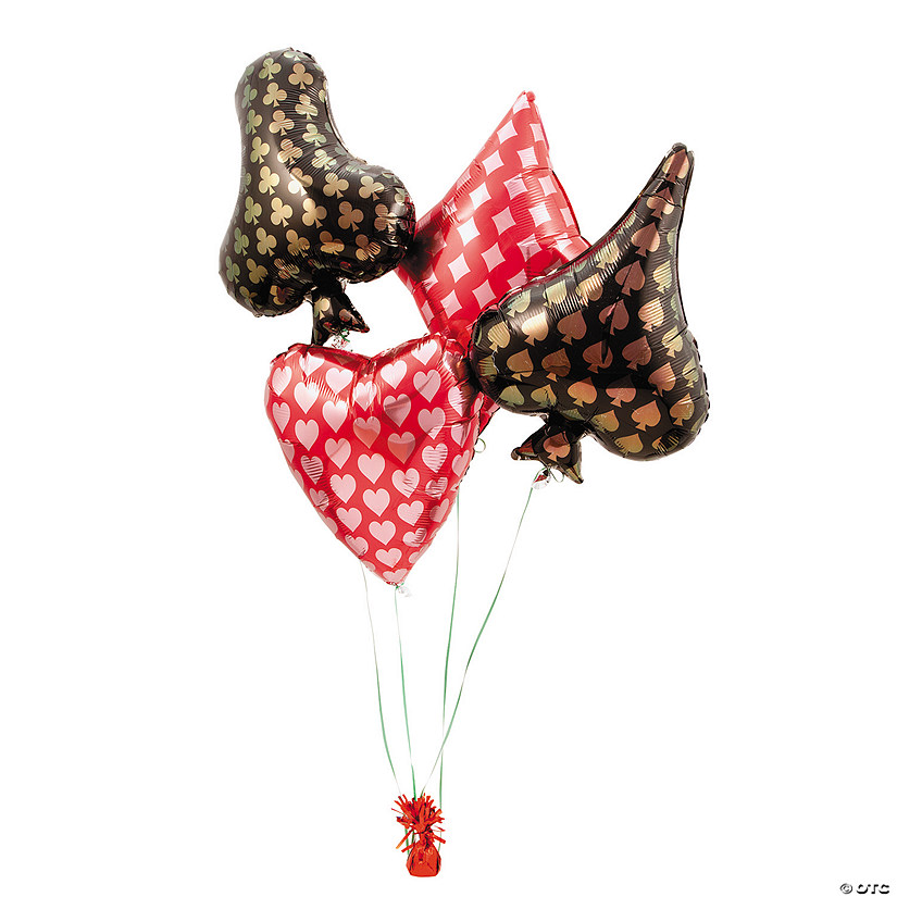 Card Suit 18" - 26" Mylar Balloons - 4 Pc. Image