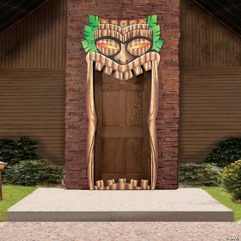 Cardboard Grand Tiki Entrance Door Border Image