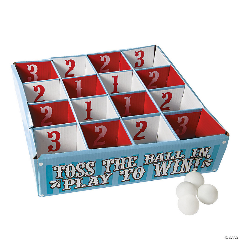 Carnival Table Tennis Ball Toss Game Image