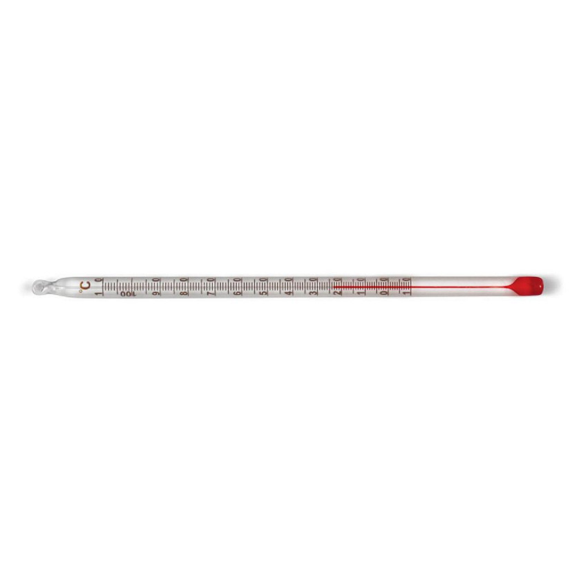 Carolina Biological Supply Company Red Spirit-Filled Partial Immersion 6" Thermometer ( -10 to 110 C) Image