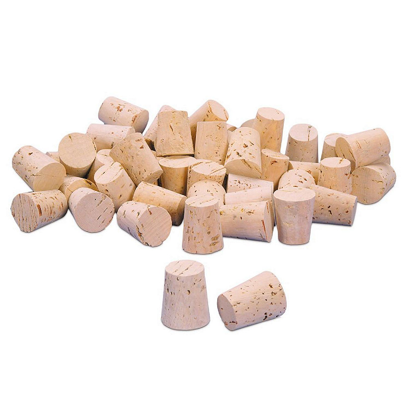 Carolina Biological Supply Company XXXX Quality Cork Stoppers, Size 0, Top: 10 mm, Bottom: 7 mm, Pack of 100 Image