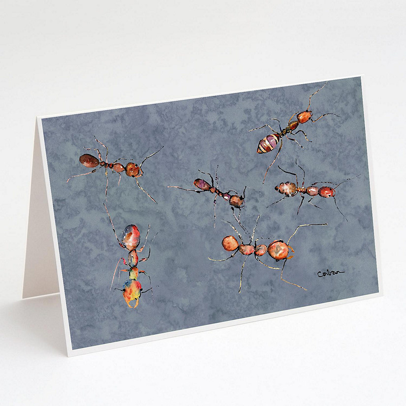 Caroline's Treasures Ants Greeting Cards and Envelopes Pack of 8, 7 x 5, Insects Image