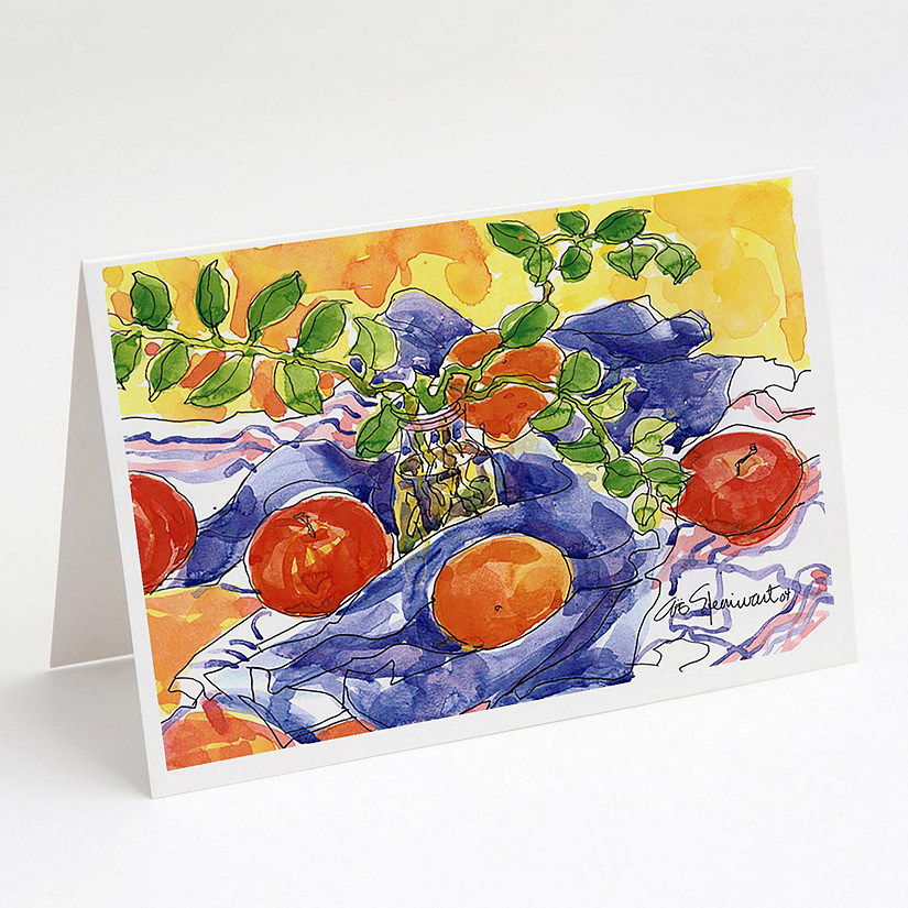 Caroline's Treasures Apples Greeting Cards and Envelopes Pack of 8, 7 x 5, Food Image