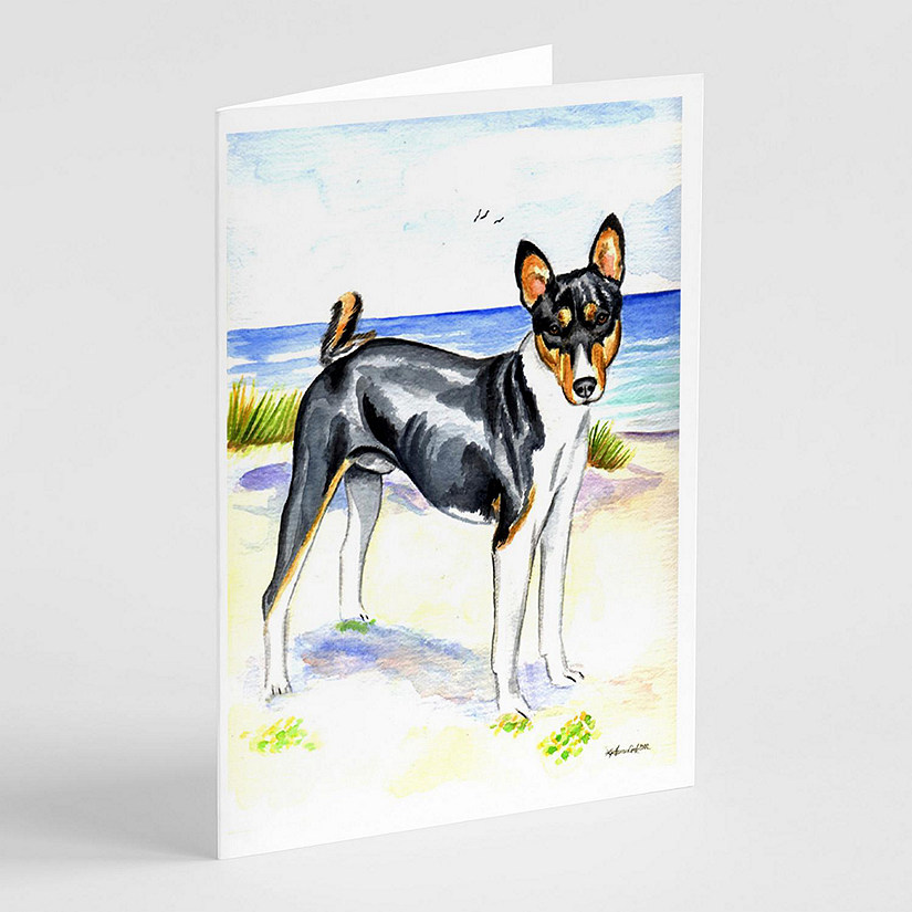 Caroline's Treasures Basenji  Greeting Cards and Envelopes Pack of 8, 7 x 5, Dogs Image