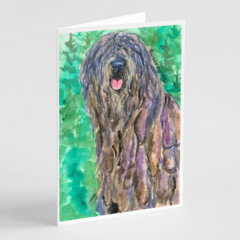 Caroline's Treasures Bergamasco Sheepdog Greeting Cards and Envelopes Pack of 8, 7 x 5, Dogs Image