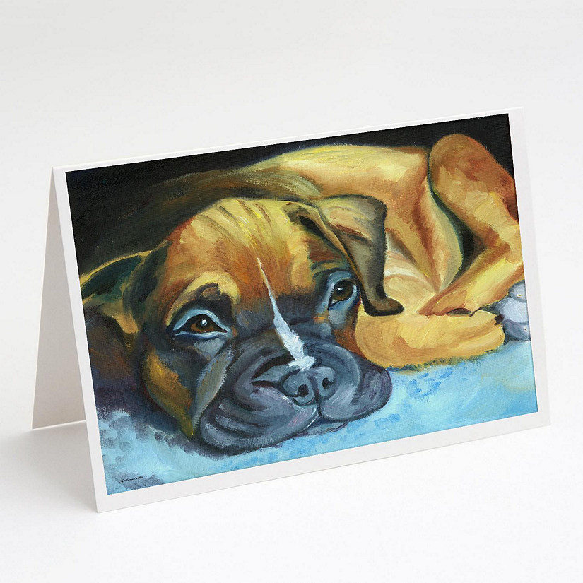 Caroline's Treasures Boxer Pup Greeting Cards and Envelopes Pack of 8, 7 x 5, Dogs Image