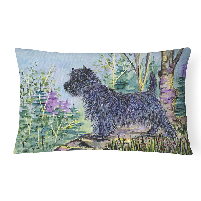 Caroline's Treasures Cairn Terrier Canvas Fabric Decorative Pillow, 12 x 16, Dogs Image