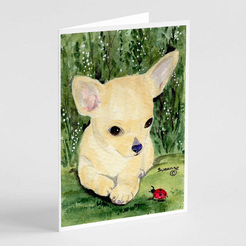 Caroline's Treasures Chihuahua Greeting Cards and Envelopes Pack of 8, 7 x 5, Dogs Image