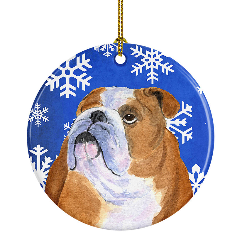 Caroline's Treasures, Christmas Ceramic Ornament, Dogs, Bulldog, English Bulldog, 2.8x2.8 Image