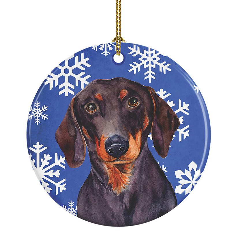 Caroline's Treasures, Christmas Ceramic Ornament, Dogs, Dachshund, 2.8x2.8 Image