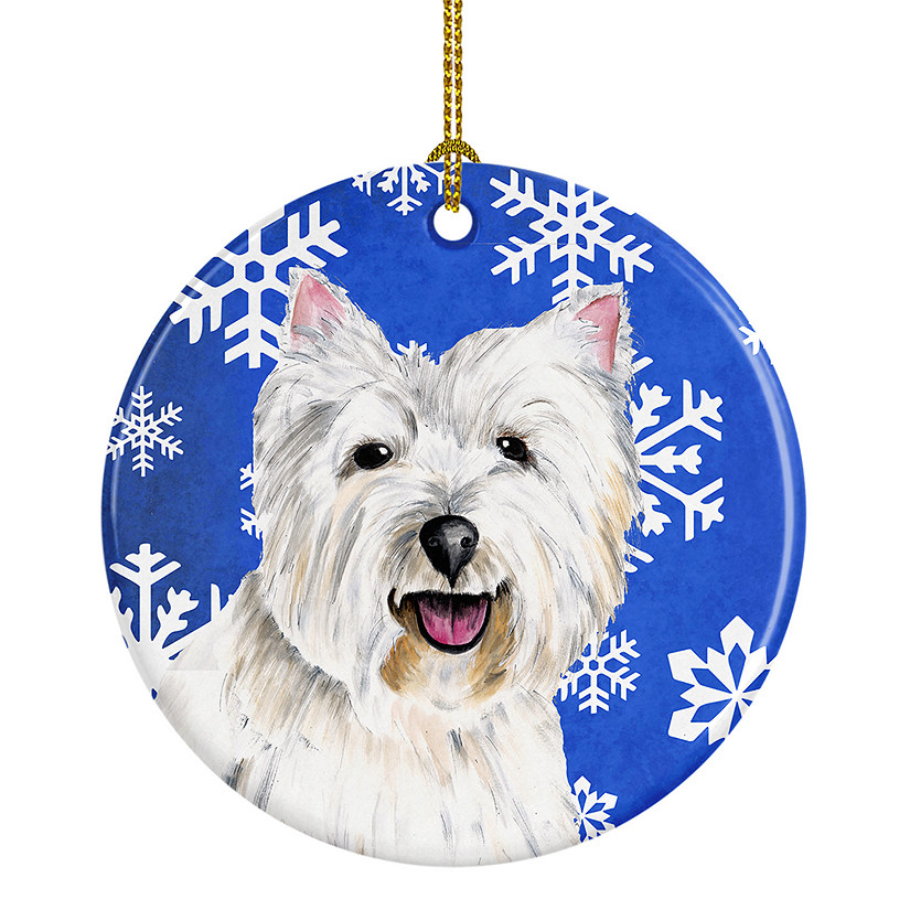Caroline's Treasures, Christmas Ceramic Ornament, Dogs, West Highland White Terrier, 2.8x2.8 Image