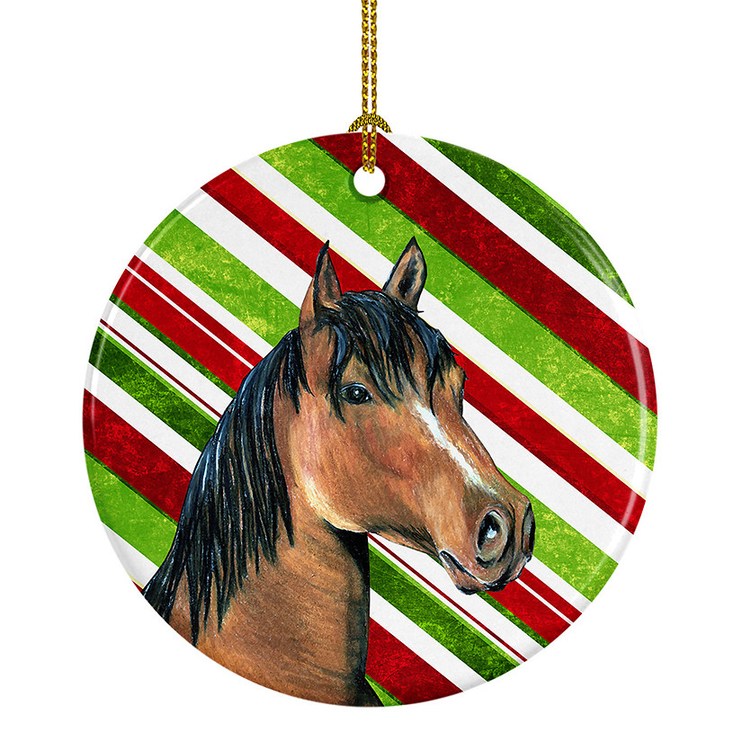 Caroline's Treasures, Christmas Ceramic Ornament, Farm Animals, Horse, 2.8x2.8 Image