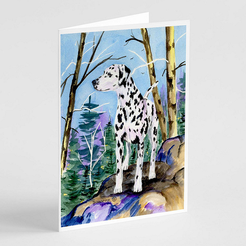 Caroline's Treasures Dalmatian Greeting Cards and Envelopes Pack of 8, 7 x 5, Dogs Image