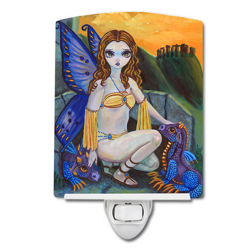 Caroline's Treasures Fairy Foundlings Ceramic Night Light, 4 x 6, Fantasy Image