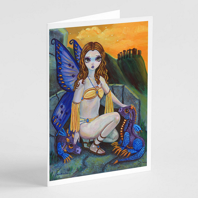 Caroline's Treasures Fairy Foundlings Greeting Cards and Envelopes Pack of 8, 7 x 5, Fantasy Image
