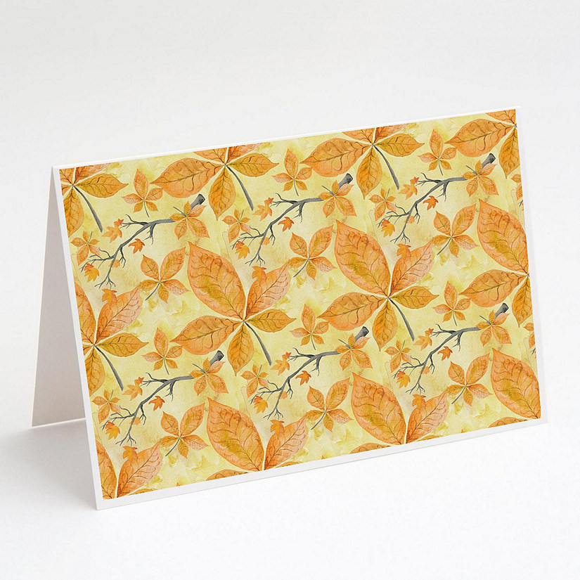 Caroline's Treasures Fall Leaves and Branches Greeting Cards and Envelopes Pack of 8, 7 x 5, Image
