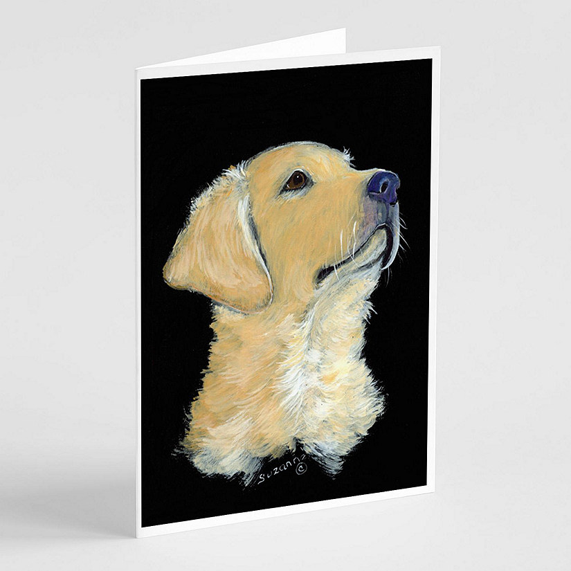 Caroline's Treasures Golden Retriever Greeting Cards and Envelopes Pack of 8, 7 x 5, Dogs Image
