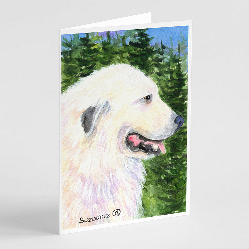 Caroline's Treasures Great Pyrenees Greeting Cards and Envelopes Pack of 8, 7 x 5, Dogs Image