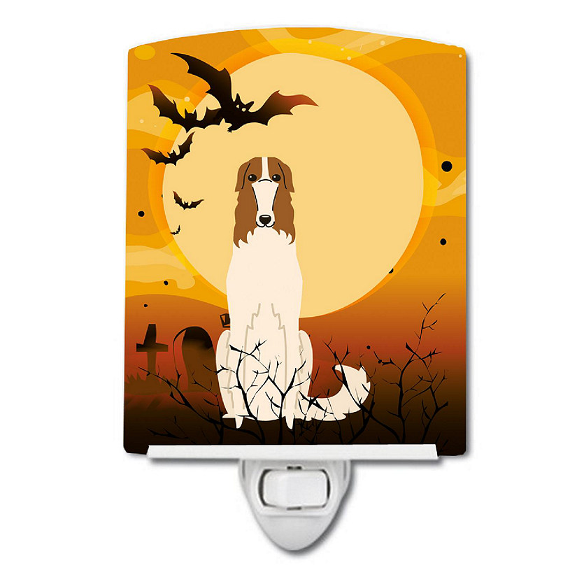 Caroline's Treasures Halloween, Halloween Borzoi Ceramic Night Light, 4 x 6, Dogs Image