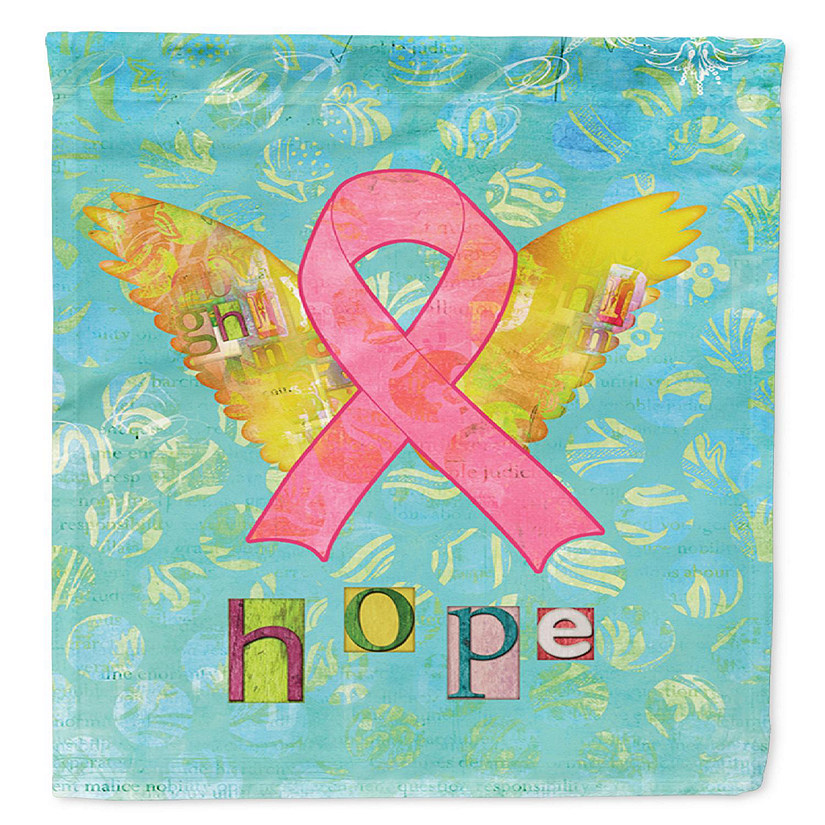 Caroline's Treasures Hope Angel Breast Cancer Pink Ribbon Flag Garden Size, 11.25 x 15.5, Cancer Awareness Image