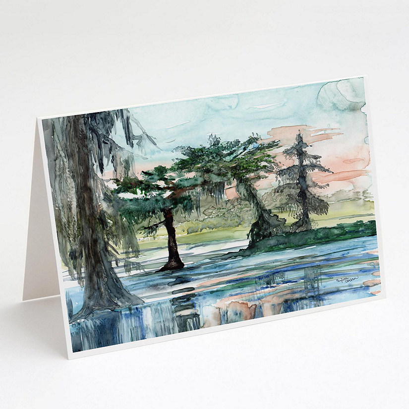 Caroline's Treasures In the Swamp Greeting Cards and Envelopes Pack of 8, 7 x 5, Nautical Image