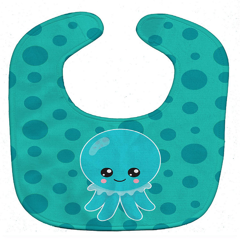Caroline's Treasures Ocean Octopus Blue Baby Bib, 10 x 13, Fish Image