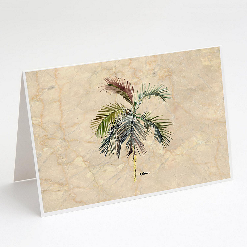Caroline's Treasures Palm Tree #4 Greeting Cards and Envelopes Pack of 8, 7 x 5, Flowers Image