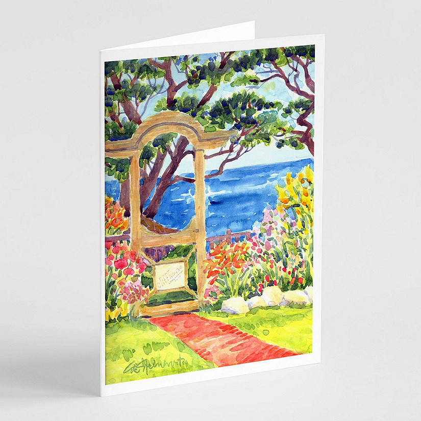 Caroline's Treasures Seaside Greeting Cards and Envelopes Pack of 8, 7 x 5, Nautical Image