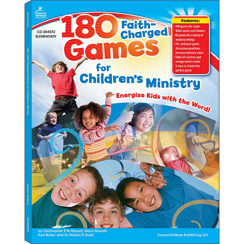 Carson Dellosa 180 Faith-Charged Games for Children&#8217;s Ministry, Grades K - 5 Resource Book Image