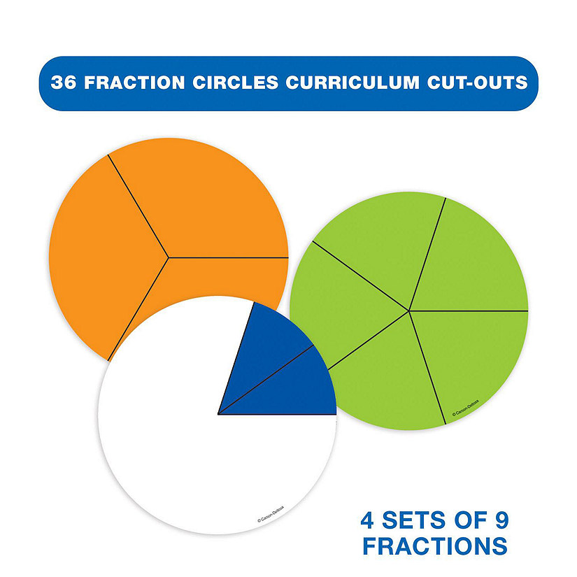 Carson Dellosa Education Fraction Circles Curriculum Cut Outs Image