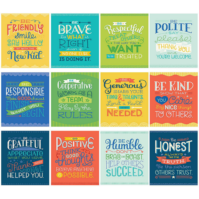 Carson Dellosa Education Mini Posters Positive Character Traits Poster Set Image