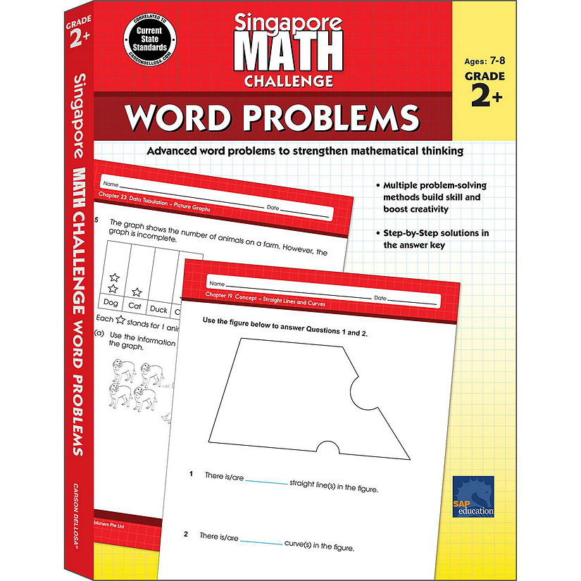 Carson Dellosa Education Word Problems Workbook Grade 2 and up Image