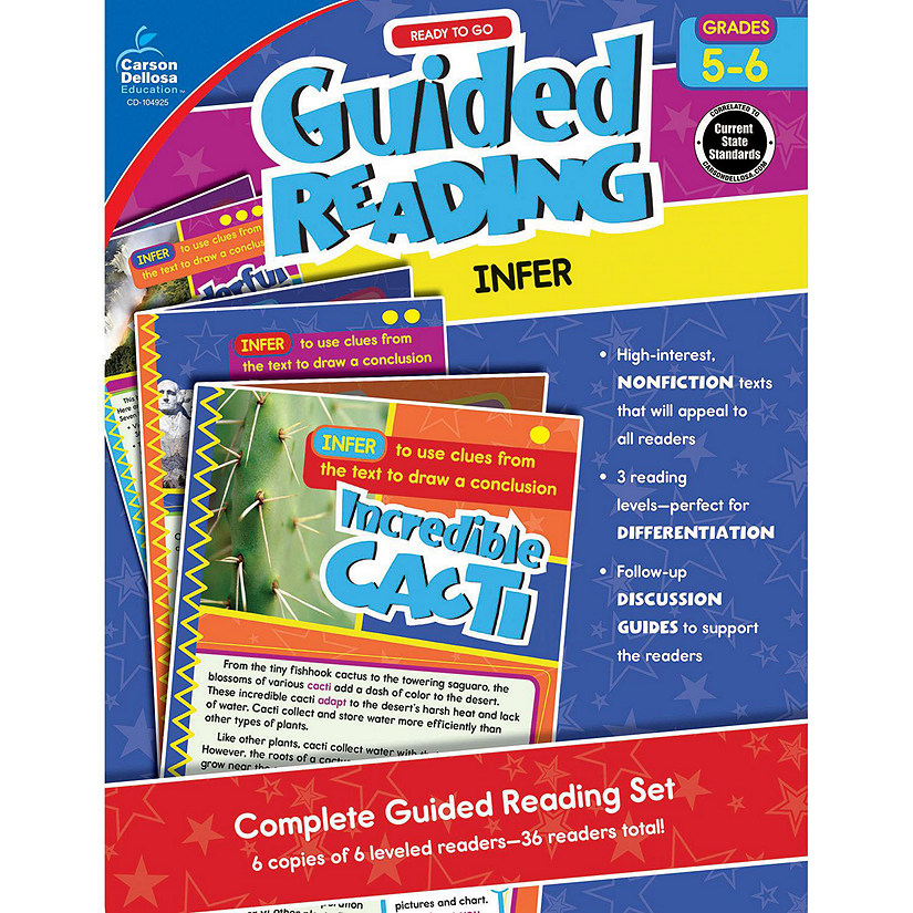 Carson Dellosa Ready to Go Guided Reading: Infer, Grades 5 - 6 Resource Book Image