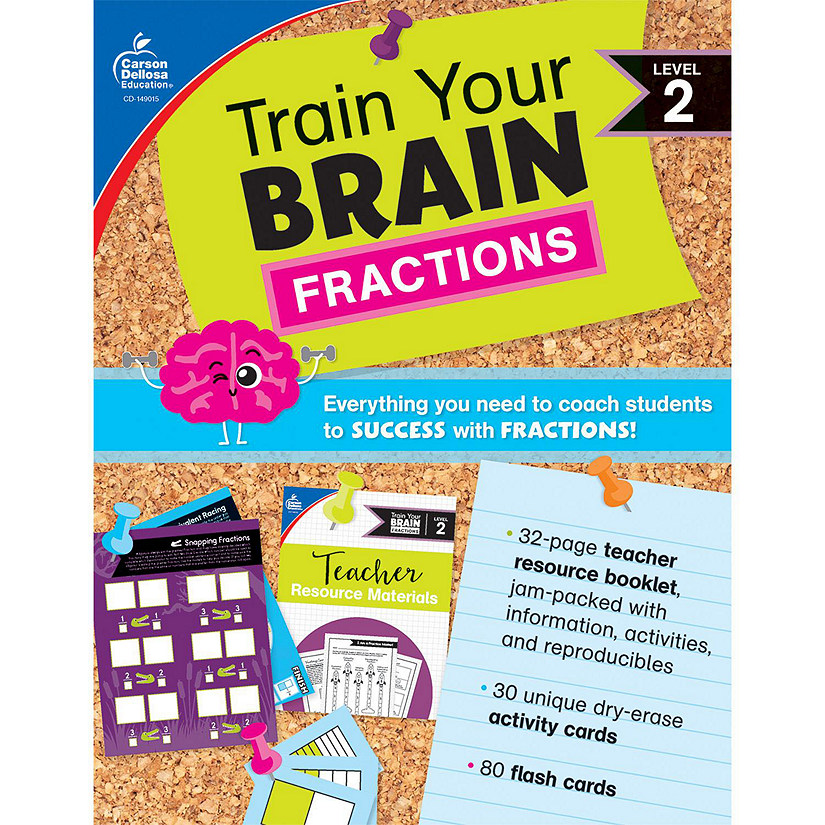 Carson Dellosa Train Your Brain: Fractions Level 2 Classroom Kit Image