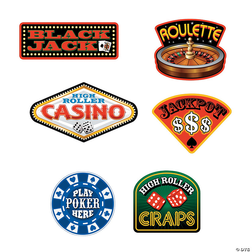 Casino Sign Cutouts - 6 Pc. Image