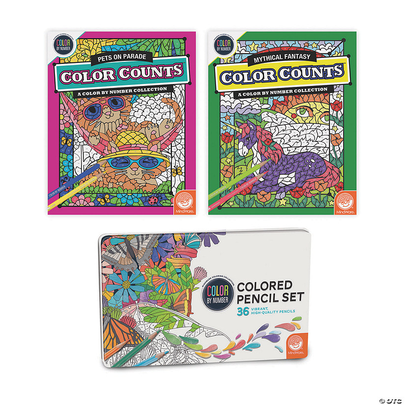 CBN Color Counts: Pets & Fantasy: Set of 2 w/ Pencils Image