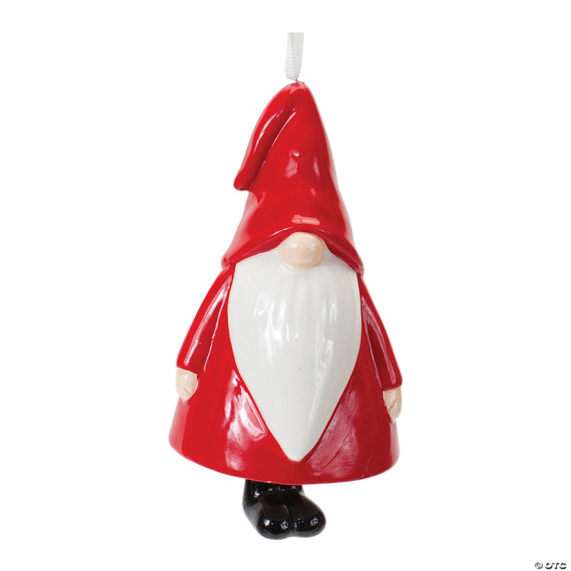 Ceramceramic Gnome Bell Ornament (Set Of 12) 4.5"H Ceramic Image