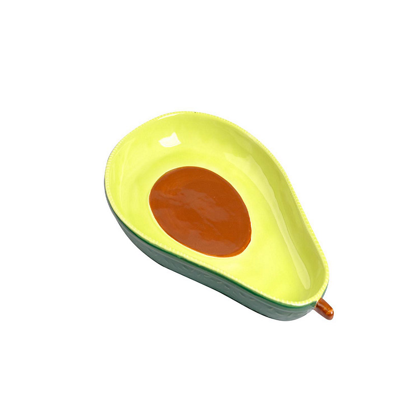 Ceramic Avocado Serving Platter, Green 12 Inch Image
